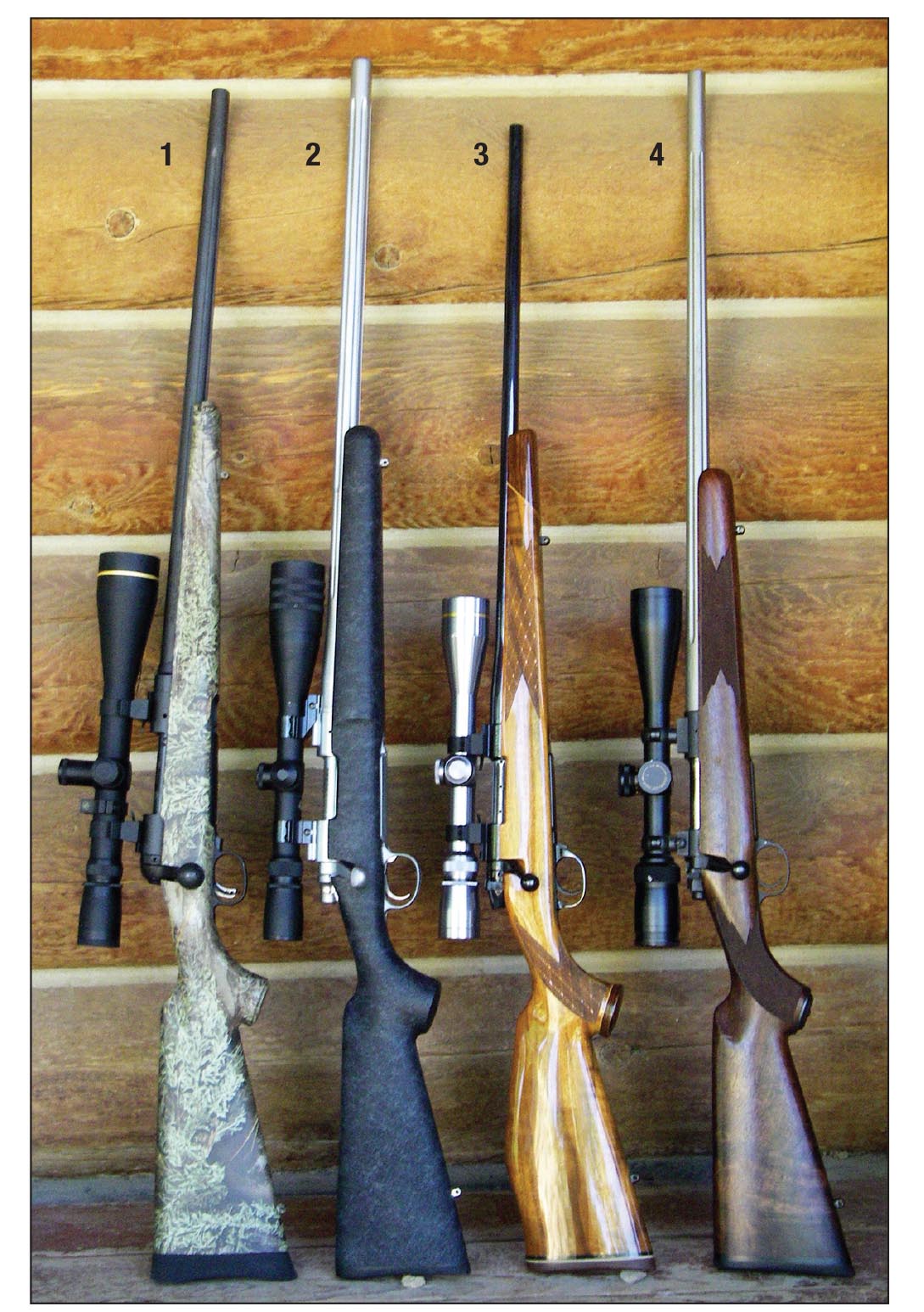 Virtually every major rifle manufacturer offers guns chambered in .22-250 Remington. Examples include: (1) Savage Model 10 Predator Hunter Max 1, (2) Remington Model 700 Varmint Stainless Fluted, (3) Weatherby Mark V Varmintmaster and  (4) Kimber 84M.